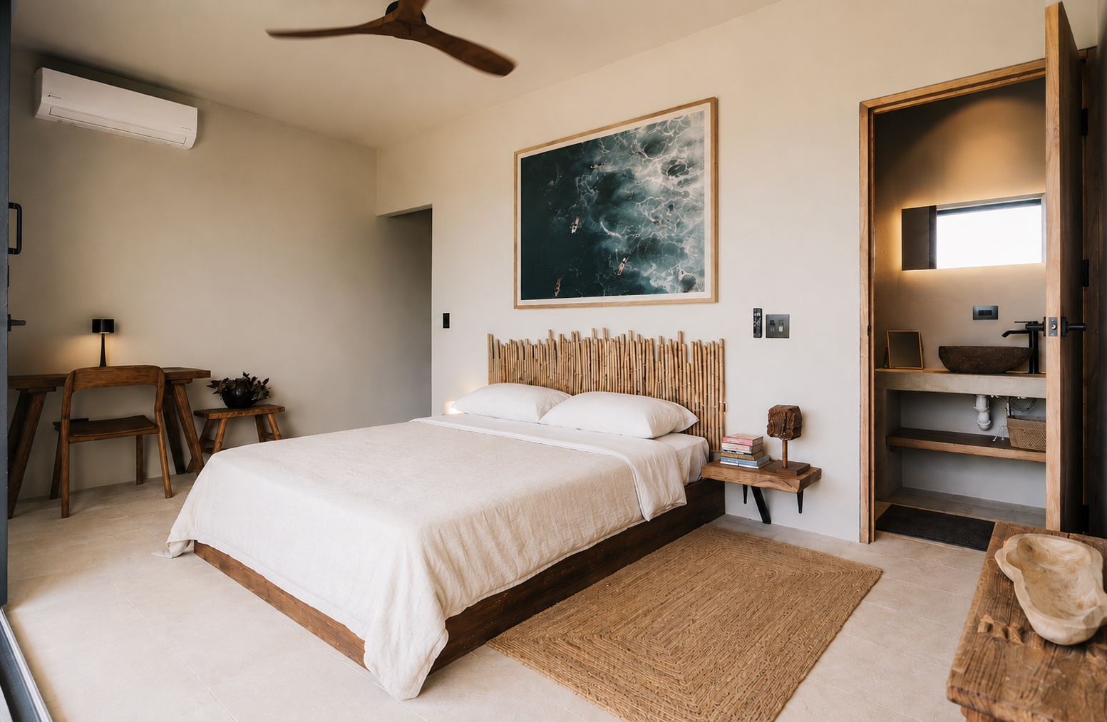 Private ensuite bedroom at Selvamar